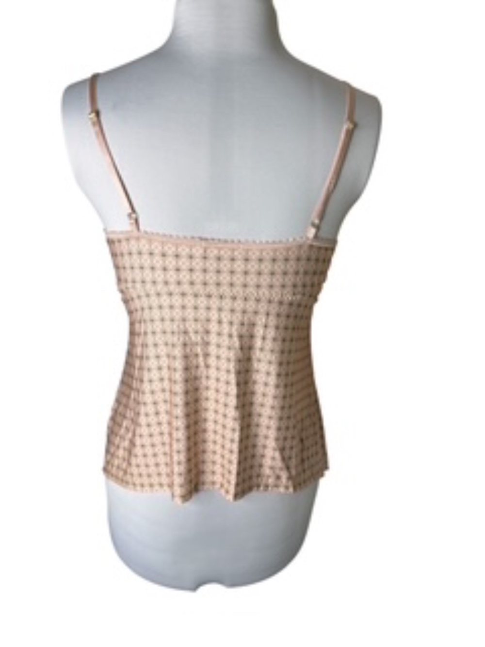 DKNY Rose/Taupe Lace Inset Loungewear w/ Adjustable Straps Elastic Waist Size M - Picture 5 of 10